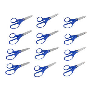 Colorations Set Of 12 Childrens 5" Blunt Scissors - Ages 5+ Blue